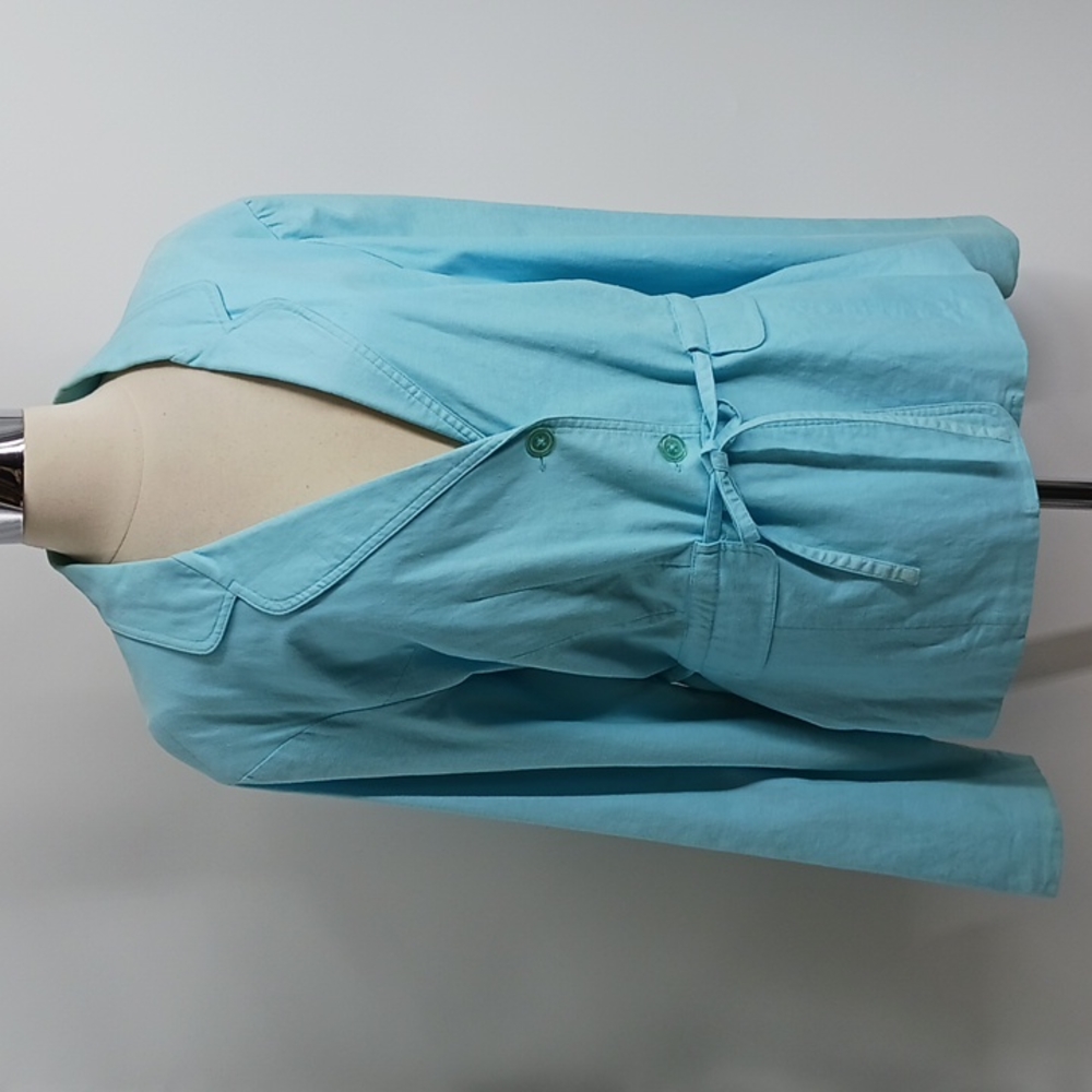 George light-blue stretch-linen jacket-sz 18
